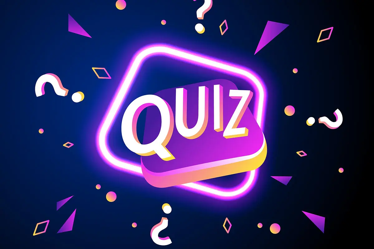 image with text saing: Quiz